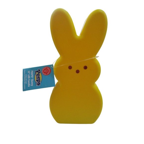 Peeps Bunny Blowmold LED Flickering Candle Light 10" Batteries Not Included NWT - Picture 6 of 16